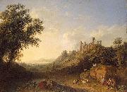 Jacob Philipp Hackert Landschaft mit Tempelruinen auf Sizilien painting